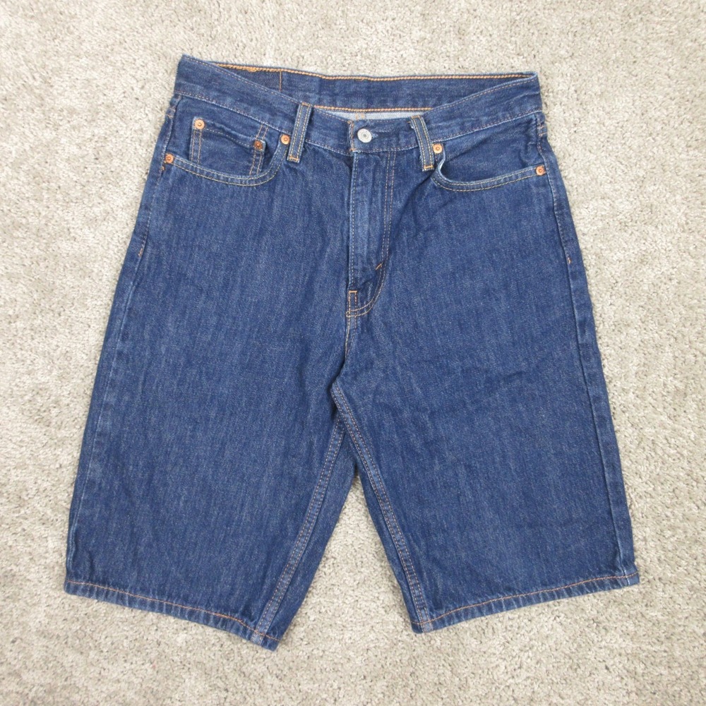Levis Shorts Mens 29 Blue 469 Loose Relaxed Baggy Comfort 11"‎ Jorts Jeans Denim